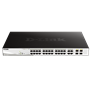 D-LINK DGS-1210-24P, 24-Port 10/100/1000Mbps Gigabit PoE Smart Switch with 4 x 1000Base-T /SFP ports, rackmount, fiksna konfigur