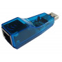 Adapter USB tip A (M) - RJ-45 (F) + CD plavi JP1082