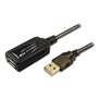 E-GREEN Kabl 2.0 USB A - USB A M/F 10m Produzni Crni (sa pojacivacem)