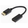 E-GREEN Adapter DisplayPort 1.4(M) - HDMI 2.0(F) kabl 20cm crni