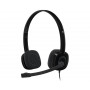 H151 Stereo Headset single jack slušalice sa mikrofonom crne