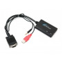 Adapter Wiretek HDMI na VGA+USB+Audio